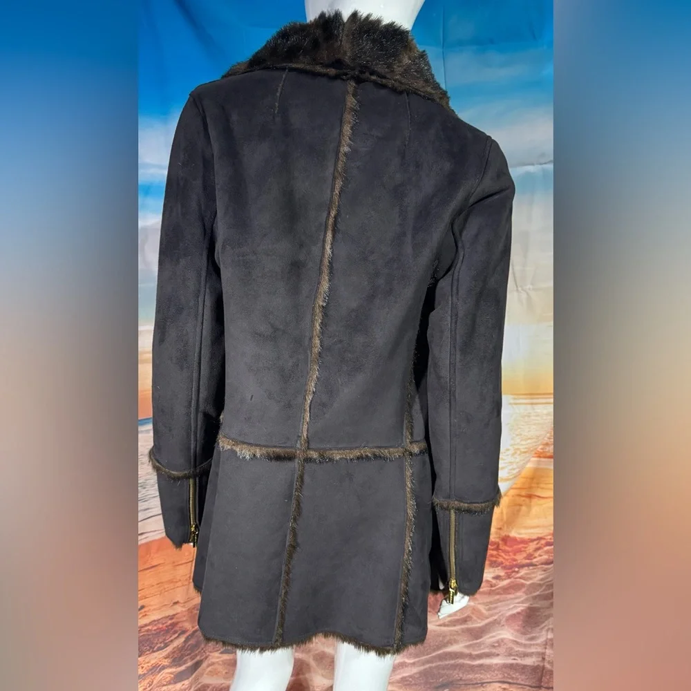 Michael Kors Faux Suede & Fur Coat - Picture 4 of 9